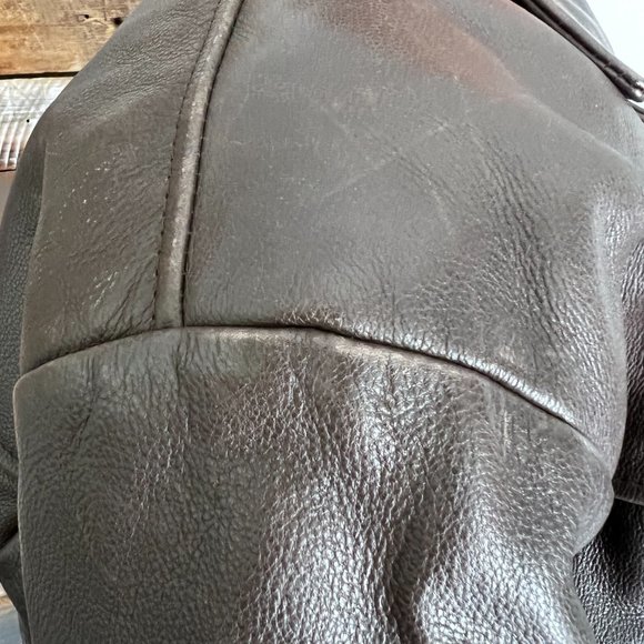 Men's leather jacket with fur lining size L - Picture 5 of 16